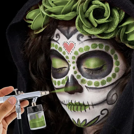 Lime Green Airbrush Face & Body Water Based Paint for Kids, 8 oz. {4}