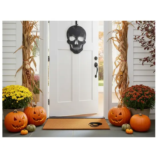 Black Skull Doormat {3}