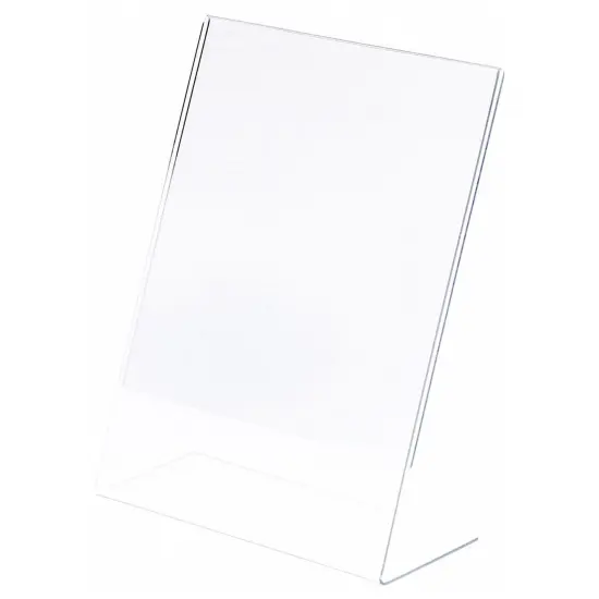 Plymor Clear Acrylic Sign Display / Literature Holder (Angled), 8.5" W x 11" H {2}