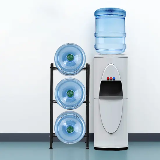 3-Tier Water Jug Rack, 5 Gallon Detachable Water Bottle Holder for Kitchen, Office, Home, Black {1}