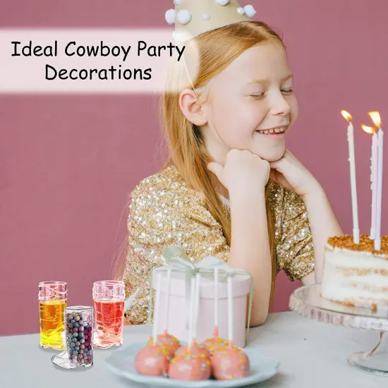 4E's Novelty 14 PCS Set Cowboy Boot Cups - 12 Mini Boots, 2 Big 17oz Cowboy Boot Mugs for Party Supplies {6}