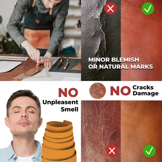 ELW Genuine American Leather Bison 8-9 oz (3.2-3.4mm) Pre-Cut - 4 to 23 SQ FT -Full Grain Leather&nbsp;Bison Hide DIY Craft Projects, Bag, Chap, Motorcycle, Clothing, Jewelry, Moccasins {6}