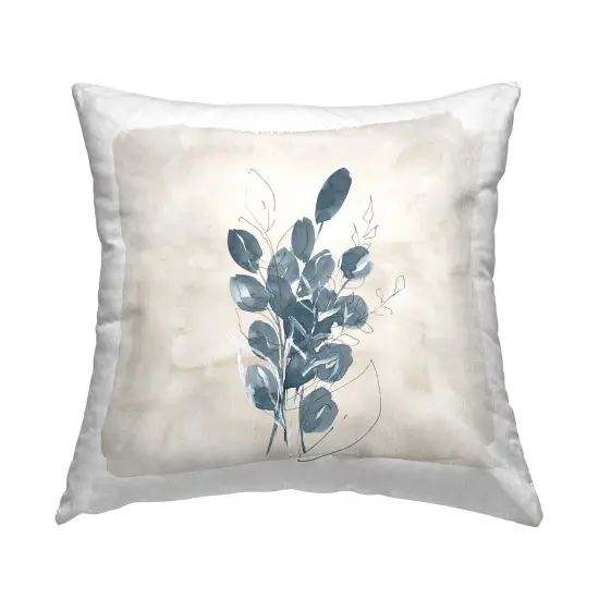 Stupell Industries Blue Boho Botanicals Indoor Pillow, 18 x 7 x 18 {1}