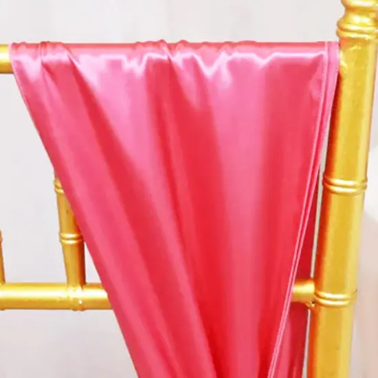10 Pieces Bubble Gum Satin Chair Sashes Vibrant 8"x108" Event Accessories {5}