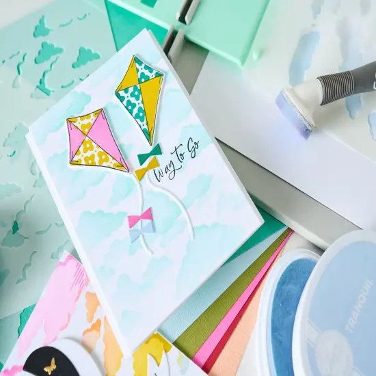 Sizzix A6 Layered Stencils 4/Pkg by Catherine Pooler-In The Clouds {7}