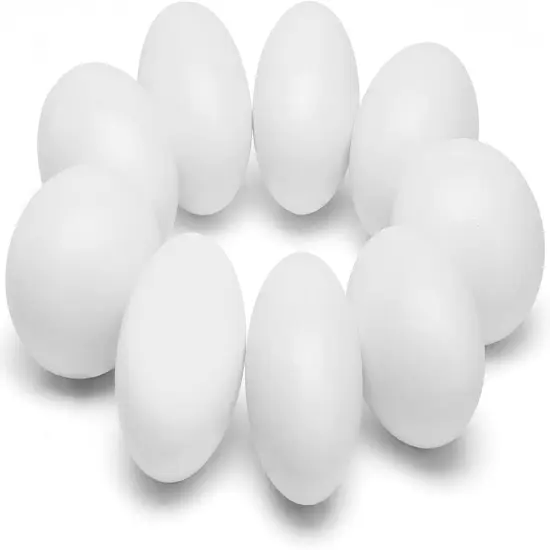 Wooden Fake Eggs,9 Pieces White Wooden Easter Egg Wood Eggs for Crafts Home Decorv {1}