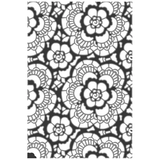 Sizzix Textured Impressions Embossing Folder by Tim Holtz-Vault Lace {3}