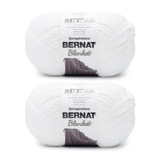 Bernat Blanket Big Ball Yarn 24 Pack-White {1}