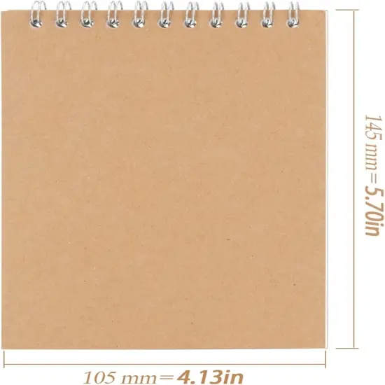 25 Pack A6 Sketch Notebooks, 120 Pages 60 Sheets Top Spiral Bound Pocket Sketchbooks {2}