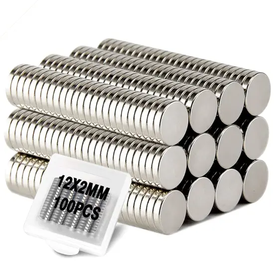 DIYMAG 100Pcs Refrigerator Magnets, Small Round Disc Magnets for Crafts, Premium Brushed Nickel Tiny Fridge Magnets, Office Magnets, and Whiteboard Magnets {1}