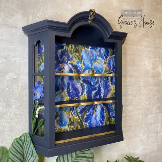 A1 Decoupage Fiber - Enchanting Iris - 1 sheet, A1 size {3}