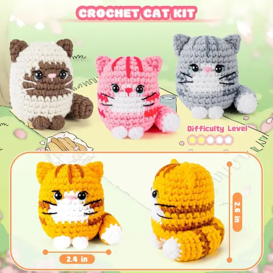 4 PCS Cat Crochet Kit {3}