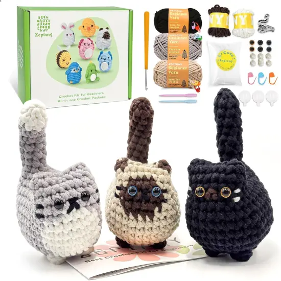 Crochet Cat Beginner Crochet Kit {1}
