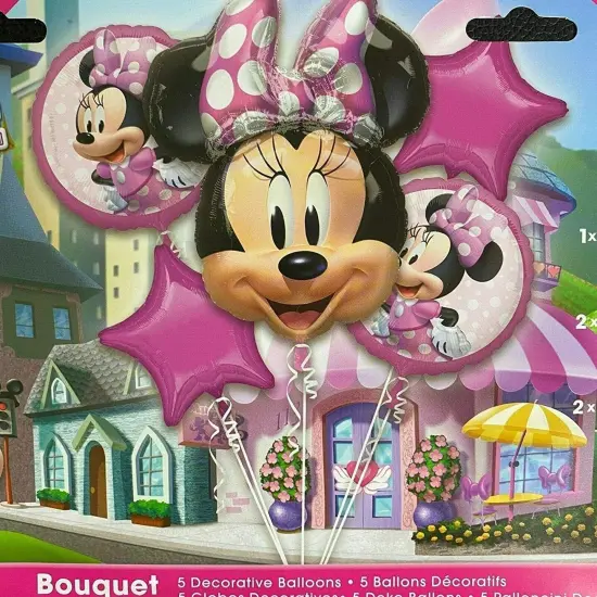 Minnie Mouse Forever Balloon Bouquet with 26" Minnie Mouse Balloon {3}