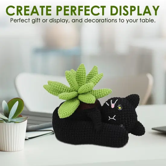 Black Cat Animal Crochet Kit With Accessories {5}