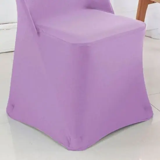 Lilac Stretch Folding Chair Cover for Elegant Event Decor {6}