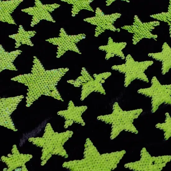 Starlight Stretch Velvet Flip Sequin Fabric Black/Cool Ir {7}