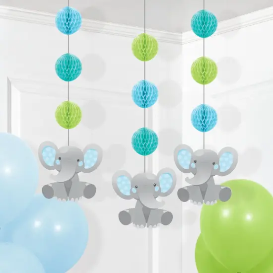 Enchanting Elephants Boy Hanging Cutouts - 3ct {4}