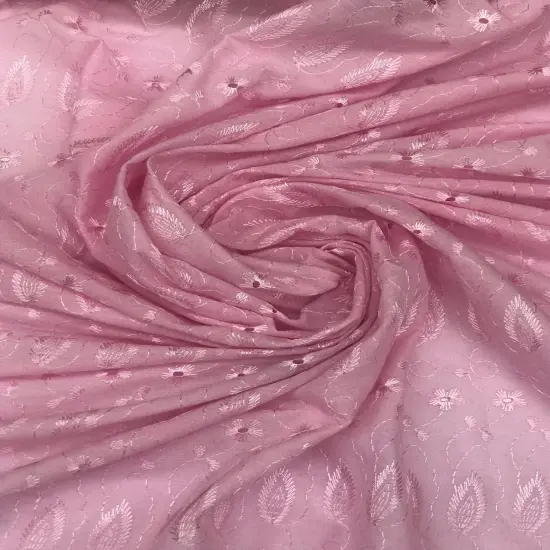 1 Yard Pink Medium Eyelet Fabric with Double Border and Soft Touch 41/42 Inches Wide {2}