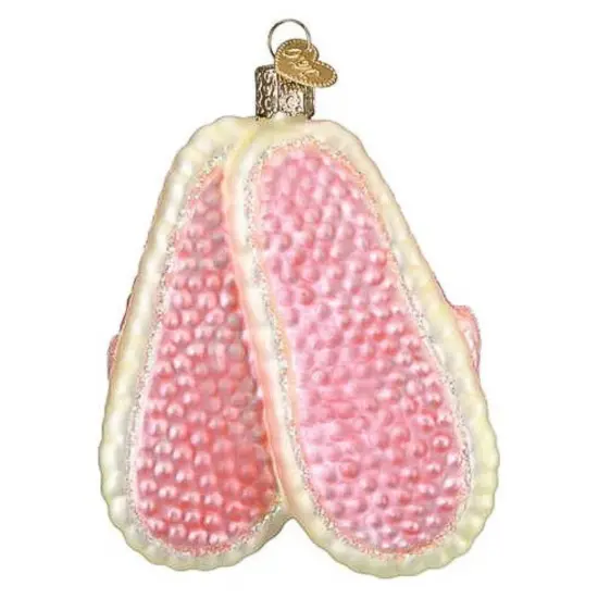 Old World Christmas 4.25 In Cat Lady Slippers Christmas Tree Ornament , Whiskers Feline Pink {2}