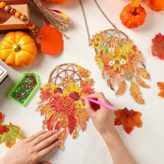 2 Pcs Fall Dream Catcher Diamond Art Painting Kits for Adults {3}