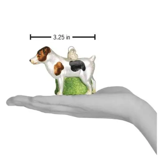 Old World Christmas 2.5 Inch Jack Russell Terrier Christmas Tree Ornament , Ornament Dog Mans Best Friend Multicolored {2}