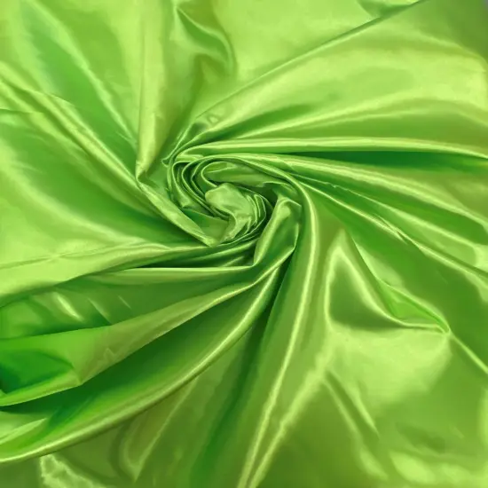 1 Yard Lime Bridal Satin Fabric 58/60 Inch Wide Shiny Polyester Cloth for Backdrops, Curtains & Garments {1}