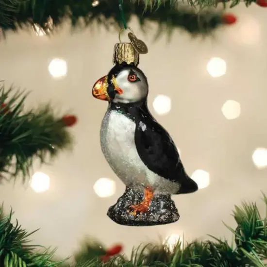 Old World Christmas 3.25 In Puffin Christmas Tree Ornament , Sea Parrot Christmas Multicolored {3}