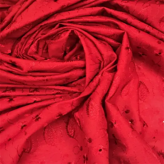 1 Yard Cherry Medium Eyelet Fabric with Soft Feel and Double Border 41/42 Inches Wide {2}