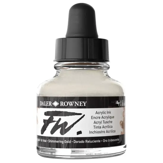 FW Acrylic Artists Ink 1oz-Shimmering Gold {3}