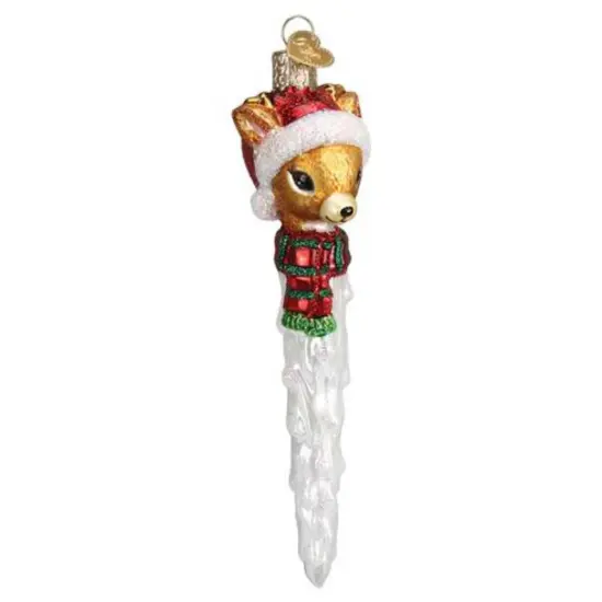 Old World Christmas 6.0 Inch Reindeer Icicle Tree Ornament , Ornament Santa Hat Multicolored {1}