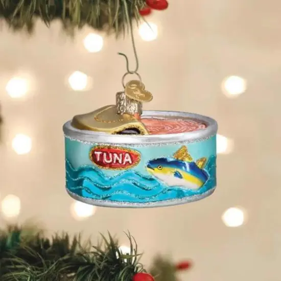 Old World Christmas 1.25 In Canned Tuna Tree Ornament , Ornament Sandwich Fish Blue {3}