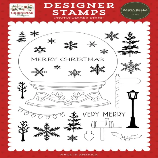 Christmas Village Stamp Set-Build A Snowglobe {1}