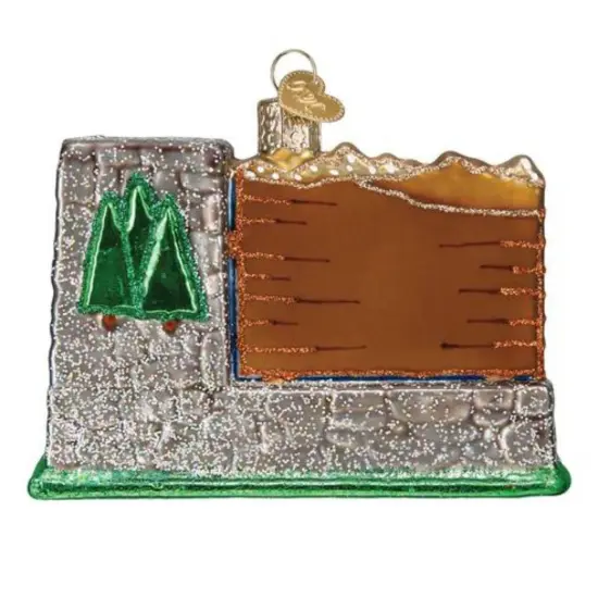 Old World Christmas 3.0 Inch Glacier National Park Christmas Tree Ornament , Montana Wildlife Lakes Brown {2}