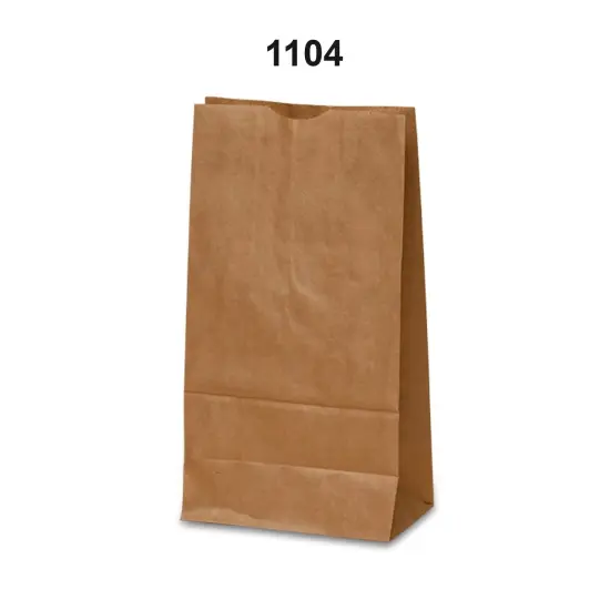 Small Kraft Grocery Bags 5'' x 3 1/8'' x 9 3/4'' {2}