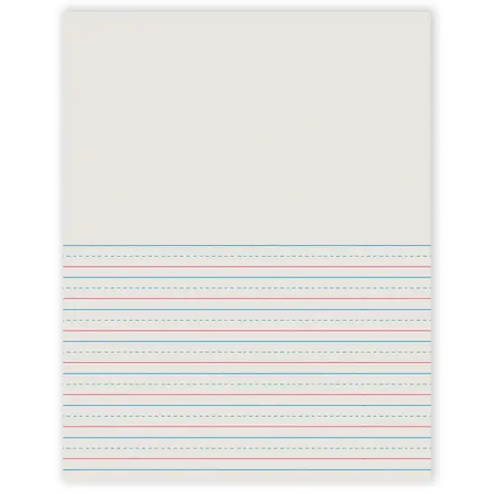 Newsprint Handwriting Paper, Picture Story, Grade 2, 1/2" x 1/4" x 1/4" Ruled Short, 8-1/2" x 11", 500 Sheets {1}