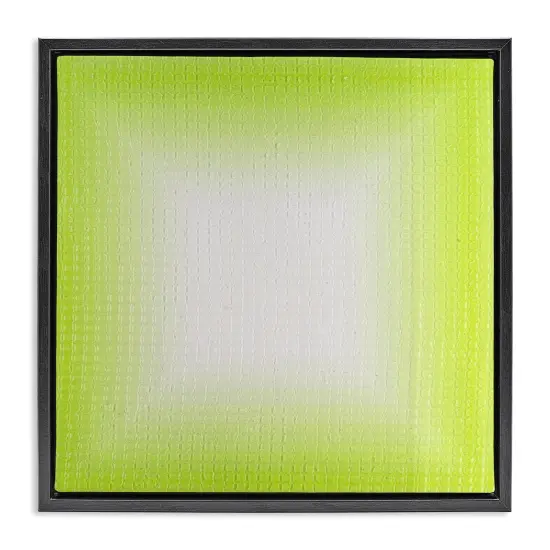 Stupell Industries Green Ombre Fade Framed Floater Canvas Wall Art Design by Michael Willett {1}