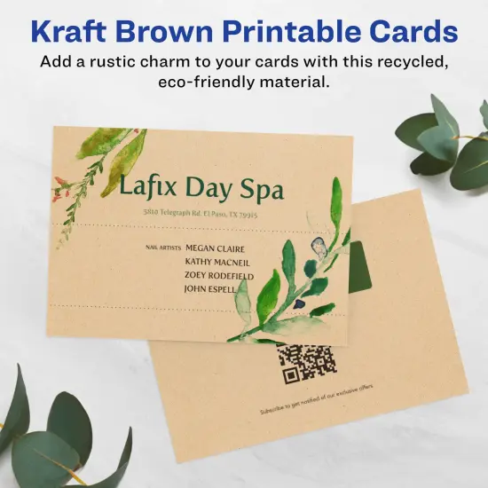 Avery 3-1/2" x 5" Rectangle, Kraft Brown Postcards {2}