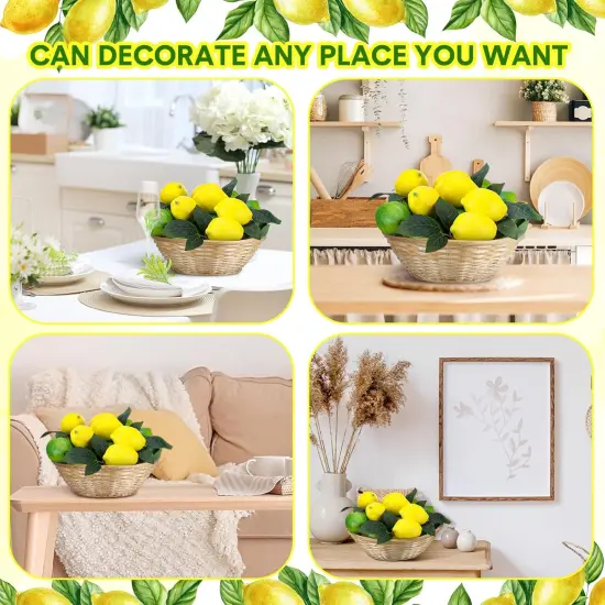 Fake Lemon Limes Artificial Fruits Yellow Green - (24 Pcs) {4}