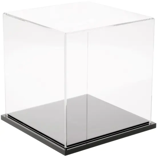 Plymor Clear Acrylic Display Case, 7" x 7" x 7" Black Base {1}