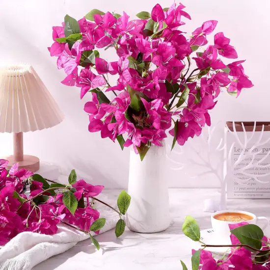 60 Pcs Artificial Faux Bougainvillea Fake Flower Tabletop Arrangement {4}