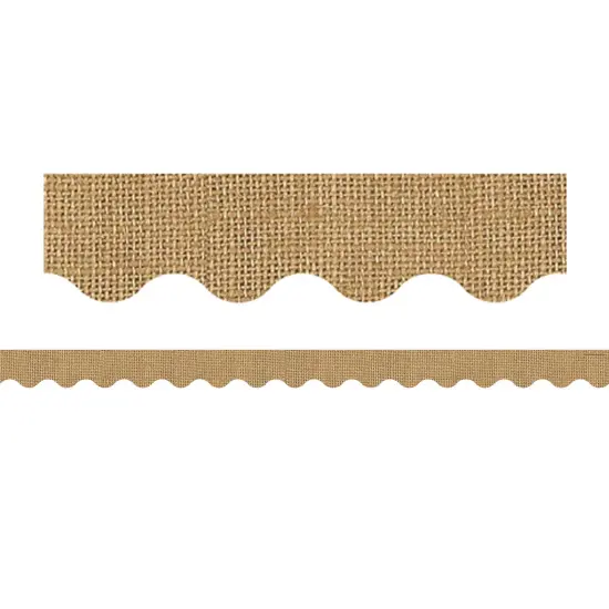 Burlap Design Scalloped Rolled Border Trim, 50 Feet {1}