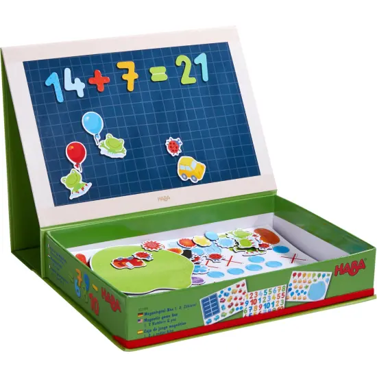 Magnetic Game Box 1 2 3 Numbers & You - 158 Magnetic Pieces in Travel Cardboard Carrying Case Multicolor {5}