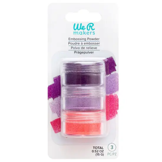 We R Embossing Powder 0.52 oz 3/Pkg-Grape/Lilac/Fuchsia {1}