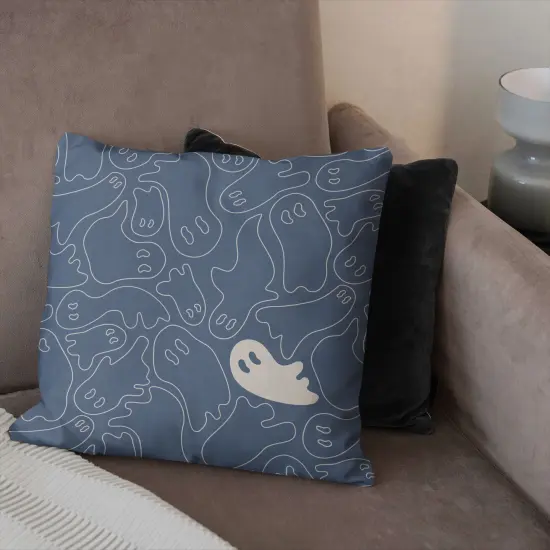 Halloween 18 Inch Throw Pillow Ghost Shapes {3}