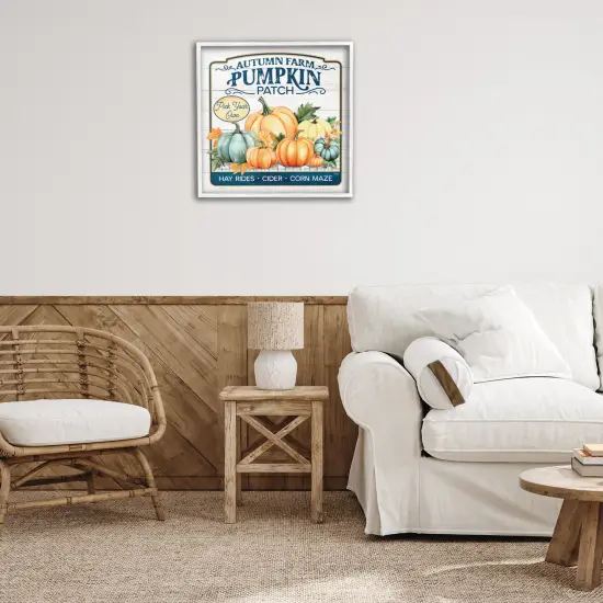 Stupell Industries Autumn Farm Pumpkin Patch Framed Giclee Wall Art Design by Martin Podt {2}