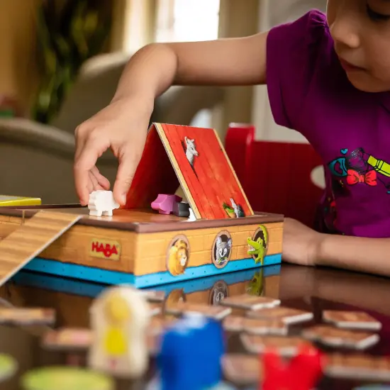 HABA Critter Cruise - Cooperative Noah's Ark Memory Game, Board Game for Kids & Family Night for 3 Year Olds & Up, Made in Germany Multicolor {6}