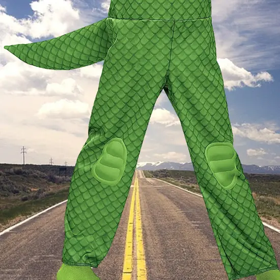 Child&rsquo;s PJ Masks Gekko Costume Toddler Superhero Outfit {4}