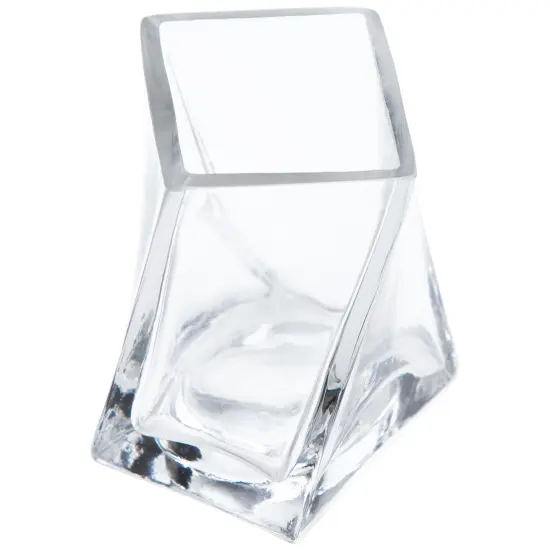 Northlight Dual Purpose Twisted Glass Candle Holder Vase - 4.25" Clear {6}