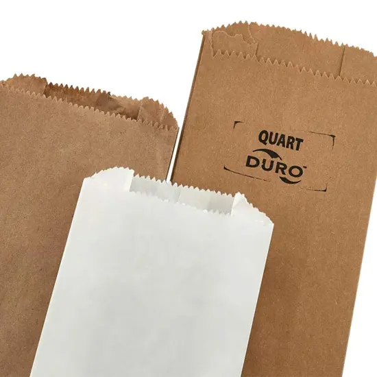 Liquor Bag 5" x 3.5" x 18" Spacious for Larger Bottles White {2}